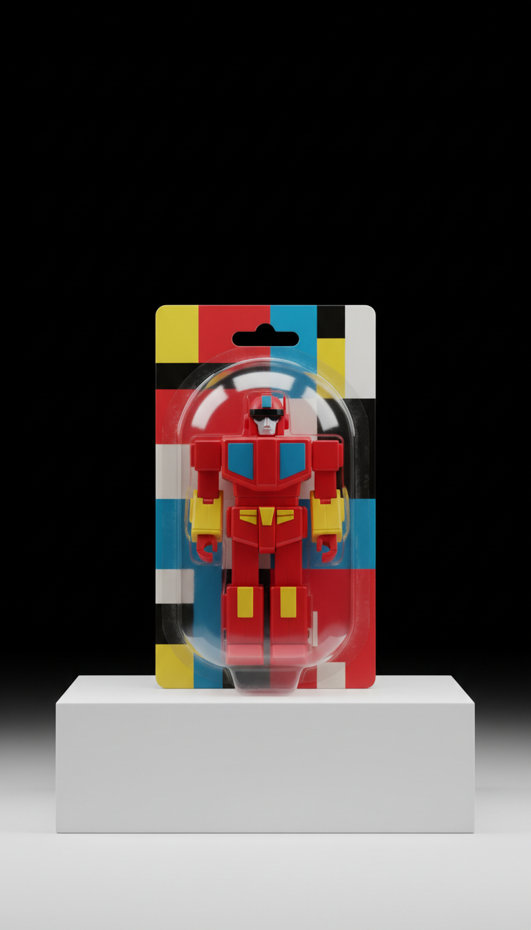 1980s Robot Action Figure Original Packaging